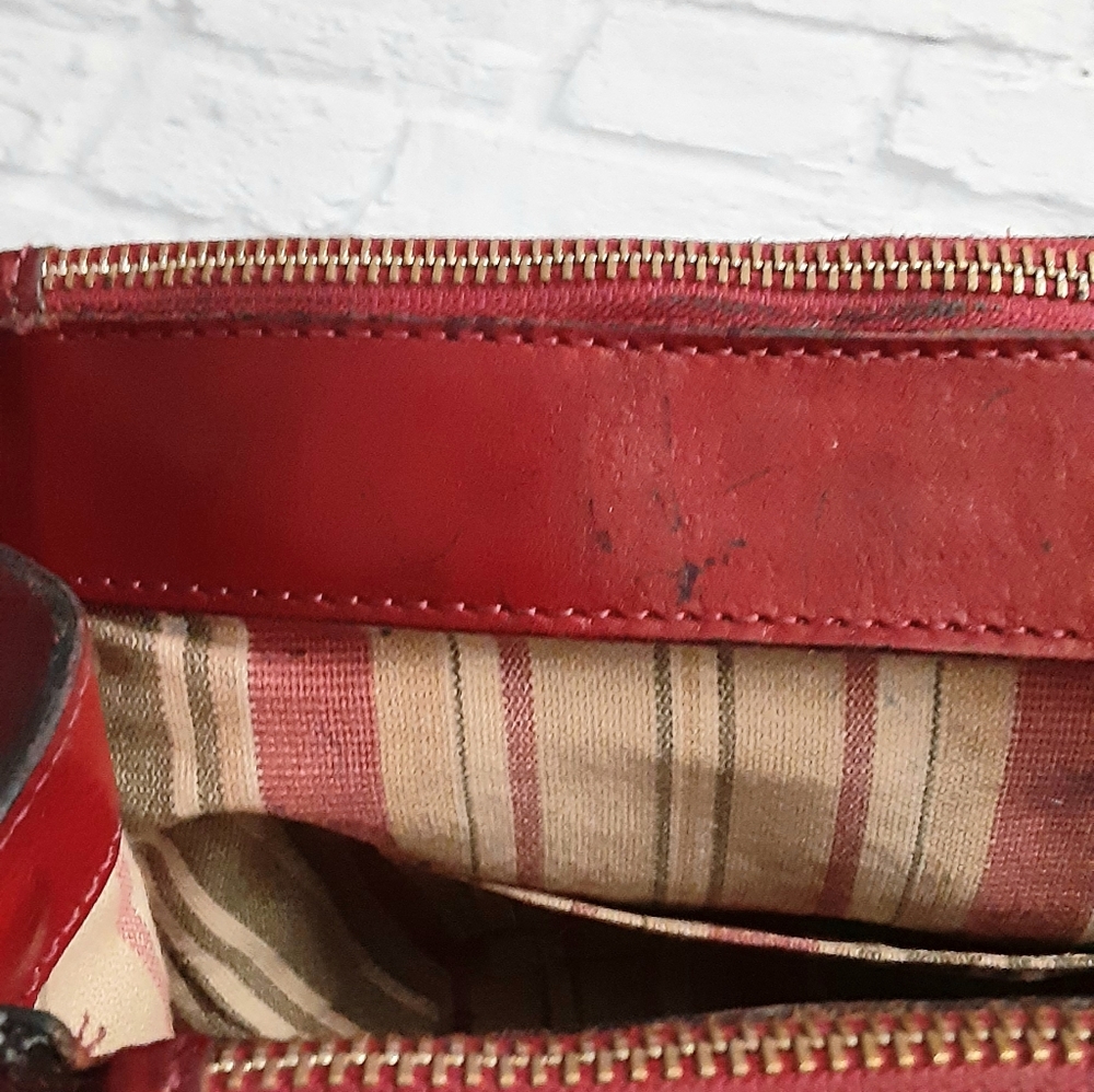 Floto red genuine leather satchel bag - Picture 9 of 16